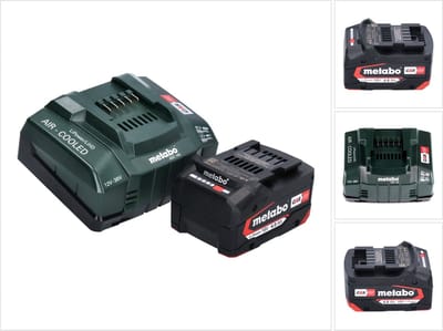 Metabo basisset 1x Li-Power accu 18 V 4,0 Ah CAS Li-Ion accu ( 625027000 ) + ASC 145 snellader ( 627378000 )