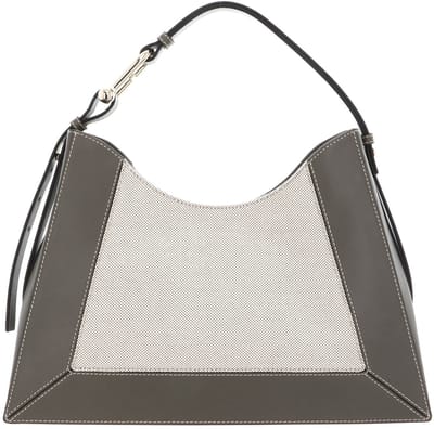 FURLA Leren Schoudertas Nuvola Hobo Bag Toni Sage Kaki