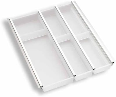 Bestekbak 45cm Lade-indeling Grafiet Doorshijnend - Flexibel Bestekcassette