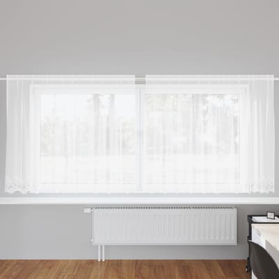vidaXL Kantgordijn Wit 300 x 140 cm Polyester