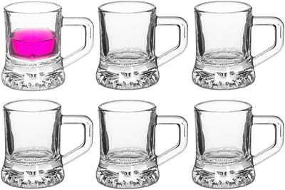 Alessandro Shotglaasjes Jarrita Praga - 12x stuks - met oor - glas - 3 x 5 x 4 cm - 30 ml