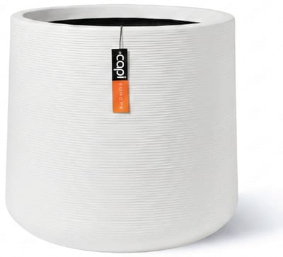Capi Europe - Sandbag Arc Granite - 50x43 - Wit - Bloempot Voor binnen en buiten - Beschikbaar in XL formaten - Breukbestendig - 100% Recyclebaar - Levenslang garantie - NWHS8191