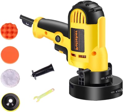 Polijstmachine Auto - Buffer machine poetsen - Lak onderhouden - Veilig oververhitting - 12.5 cm schijf - Grijs