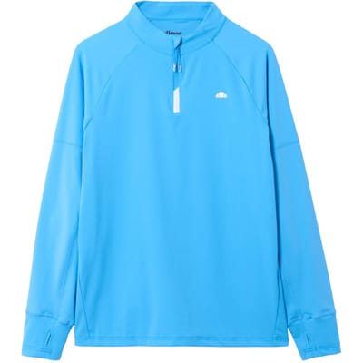Ellesse Heren Musica Kwart Rits Langsleeve T-shirt (Blauw)