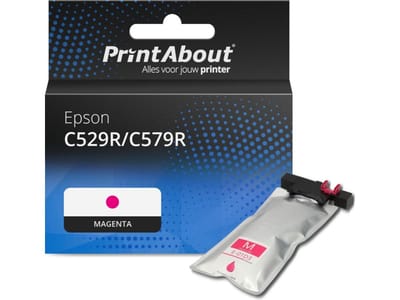 PrintAbout huismerk Inktcartridge C529R/C579R  (T01D300) Magenta Extra hoge capaciteit Geschikt voor Epson