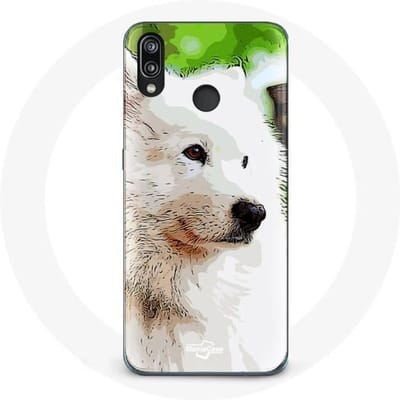 Coque - Huawei - P20 Lite - Souple - Chien Samoyède - Blanc blanc