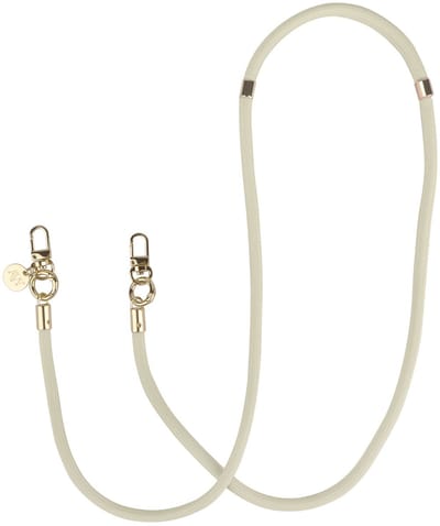 AVY Crossbody Telefoonkoord | Tressé Beige | Lang Koord | Universeel voor alle Hoesjes | Geschikt voor iPhone, Samsung en meer | 130cm | Geweven Touw | Beige