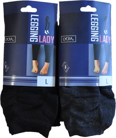 Dames legging 80% katoen - fantasie frule - 5 stuks - maat extra large - assortiment kleuren