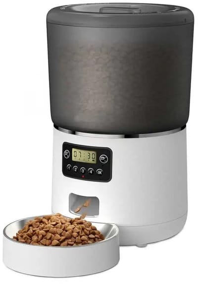 Automatische Voerbak Kat - Voerbak Kat - 4Liter - Katten - Binnen - Automatisch - Wit