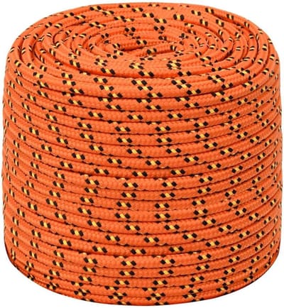 vidaXL Boat rope 10 mm 100 m polypropylene orange