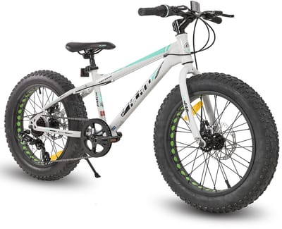 Hiland 20 Inch Kids Fatbike Mountainbike - Voor Jongens & Meisjes - Shimano 7 Versnellingen - Dubbele Schijfremmen - Vanaf 5 Jaar - Geschikt voor buitenactiviteiten in de lente