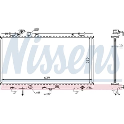 Radiator, motorkoeling NISSENS 647041