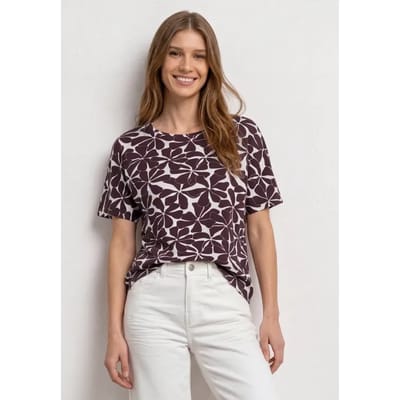 Shirt met ronde hals en print