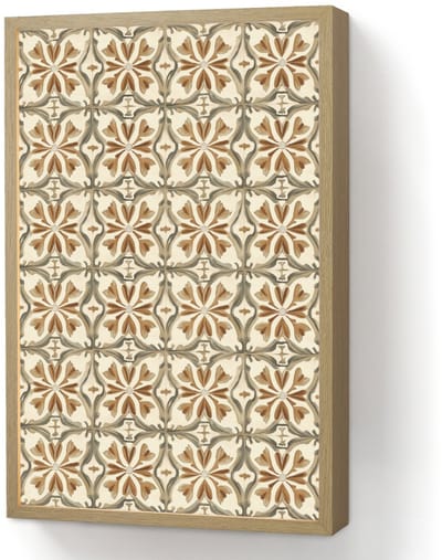 Wandlamp 40x60 cm - Oplaadbaar - Siertegel - Patroon - Bruin - Wandlampen binnen woonkamer - Slaapkamer lamp - Decoratieve nachtlamp - Vloerlamp draadloos