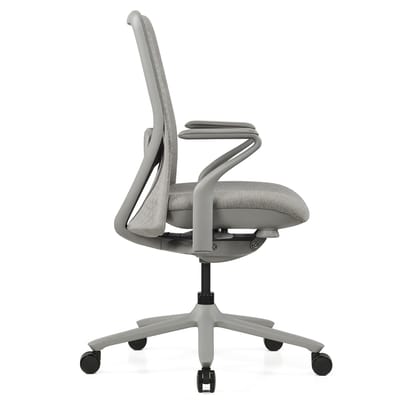 Bureaustoel / draaistoel VERVIO Rugleuning 3D-netstof / zitting stof grijs hjh OFFICE