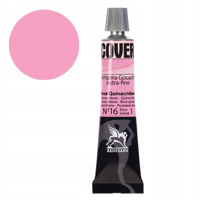 Renesans Cover Tempera Gouache Verf - 20ml - Quinacridone Roze