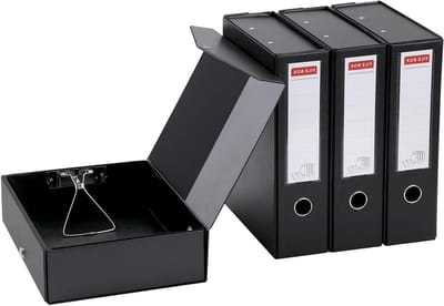 Set van 4 A4 archiefdozen met een rugbreedte van 88 mm voor optimaal opbergen en organiseren