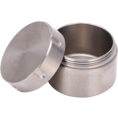 Boîte de rangement ronde Mini portable en alliage de titane Scellée Boîte à bougie circulaire pour contenir du thé gray