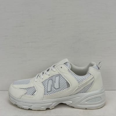 Sportieve sneakers met trendy design wit Wit / 37