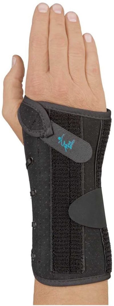 Basko Wrist Lacer Polsbrace - S - Links - Zwart - Kort