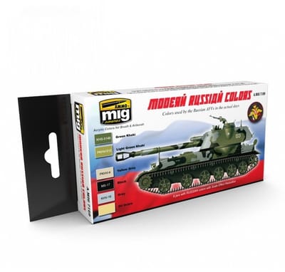 AMMO by Mig Jimenez Hobbyverf Acrylverf - MIG 7109 Modern Russian Camo Colors - Acryl Set Verf set - 6x 17 ml