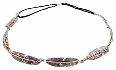 Haarsoires Haarband Bedels 1cm - Veren - Metaal - Zilver