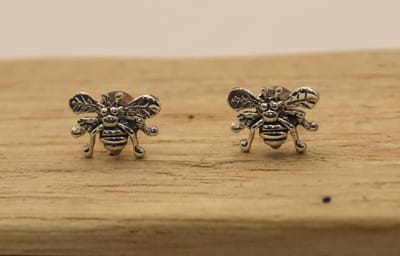 Oorknopjes bijtjes van 925 zilver - zilveren oorbellen bijen - insekten oorbellen - dieren oorbellen van sterlin zilver - volwassen oorbellen van insekten - leuke zilveren oorbellen