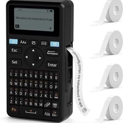 MMP® Labelmaker - Labelprinter - Label Maker - Zwart - 17cm - 9cm - 6cm