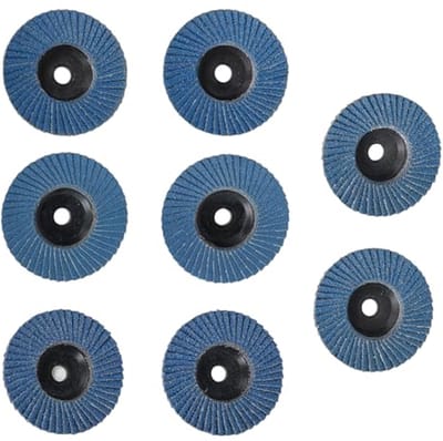 8 Stuks Lamellenschijven Ø 76 mm voor Slijpmachines - Korrel 40/60/80/120