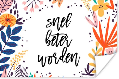 Poster Beterschap - Quotes - Plant - 180x120 cm XXL