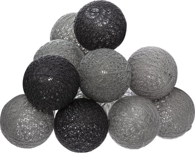 Atmosphera Lichtslinger - 10 verlichte balletjes/bollen - multi kleuren mix - 165 cm - batterijen