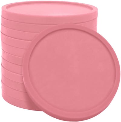 CombiCraft blanco gerecycled plastic munten 29mm pastelroze - per 100 stuks