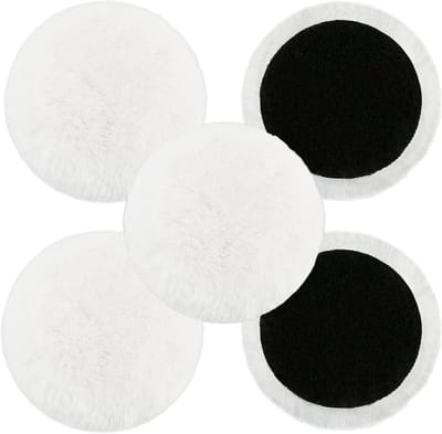 Lamswollen Polijstschijven voor Boormachine, 125 mm, 5 stuks, Wollen Vilt Polijstpads voor Auto, Lakverzorging, Waxen en Schuren, Professioneel en Duurzaam