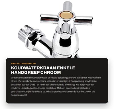 Dailygoods- Kraan met enkele hendel - Waterafvoer - Keuken/badkamer - Tuin - Hoogwaardige kunststof - Gemakkelijk te installeren - Waterkraan