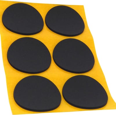 6x Zelfklevende Antislip Pads Zwart Ø 70 mm Rond EPDM Rubber voor Meubels en Vloeren