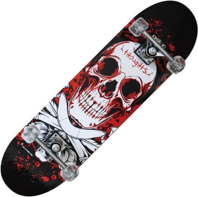 Skateboard - Board - Buiten rijden - Antislip dek - 115 x 683 cm - Zwart