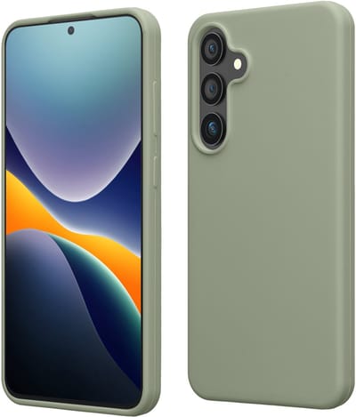 kwmobile telefoonhoesje geschikt voor Samsung Galaxy S24 - Hoesje met siliconen coating - Smartphone case in grijsgroen