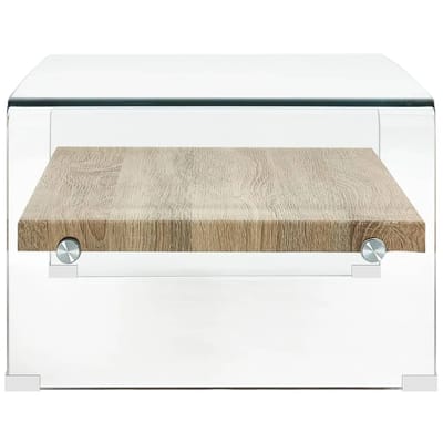 vidaXL - Salontafel - 98x45x31 - cm - gehard - glas - transparant
