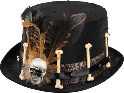 Boland - Hoed Voodoo Nana Zwart - 58 - Volwassenen - Unisex - Halloween accessoire - Horror