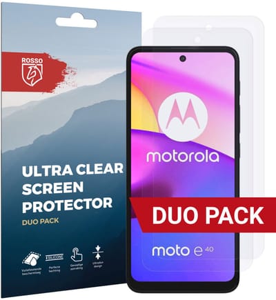 Rosso Motorola Moto E30 / E40 Ultra Clear Screen Protector Duo Pack