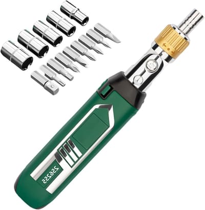 Ratel Schroevendraaier - Multi Bit Set - Klus Klussen - Magnetische Bithouder - 14 In 1 - Legergroen