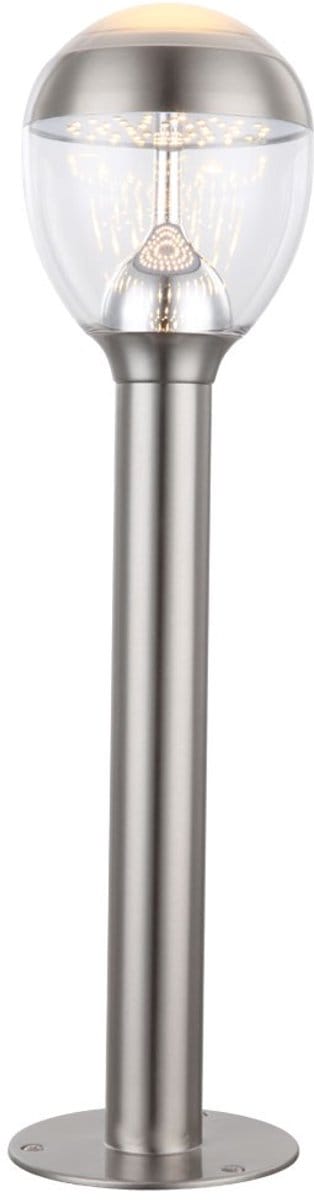 Buitenlamp vloerlamp tuin roestvrij staal buiten voetlicht, IP44, 1x LED 11W 750Lm warm wit, DxH 15x59 cm