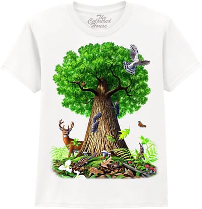 KIDS Dieren Tree Of Life Animals The Coloured House KIDS T-shirt XL