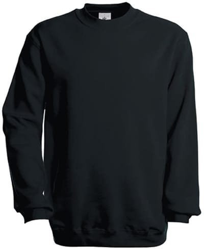B&C Crew Neck Sweatshirt Set In CGSET - Black - 3XL