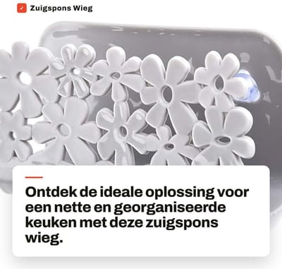 Dailygoods- Zuigspons - Zelfklevende Schotel - Spons Houder - Keuken Gootsteen - Robuust Plastic - 11 x 3,5 x 6,5 cm - Stijlvolle Look - Sponshouder