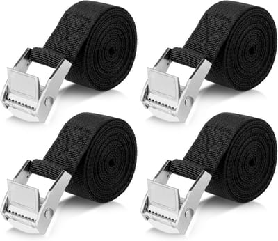 Set van 4 Spanbanden met Ratel 2 Meter - 25mm Breed - Veilige Bevestiging tot 250kg voor Motor, Fiets en Lading