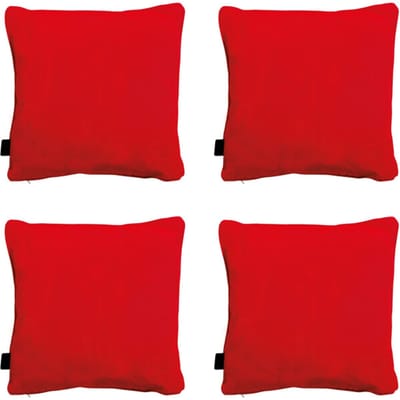 Madison - Sierkussen Panama red - Ca. 45x45 cm - Set van 4