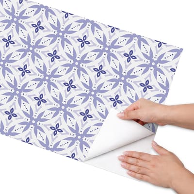 Coloray Meubel Wrap Folie - Wit Meubelfolie - 50x100 cm - Wrapfolie Keuken Geometrisch patroon - Decoratiefolie - Geometrische Meubelfolie - Meubel Wrap Folie - Woonkamer decoratie - Achtergronden en patronen