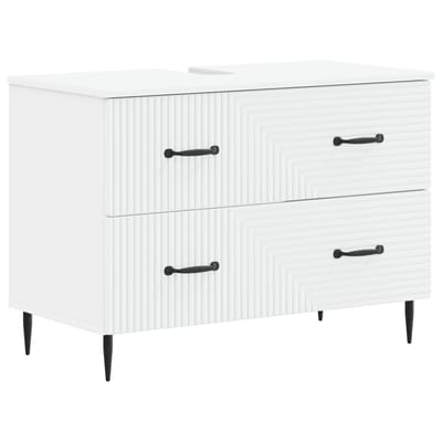 vidaXL - Wastafel - kabinet - voor - de - badkamer - HAARLEM - Wit - 82 - x - 41 - x - 58,5 - cm