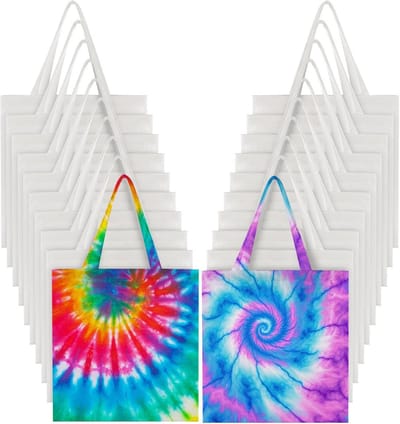 Katoenen Draagtassen Bulk - 20 Stuks Voor Tie Dying & Bohemian Stijl